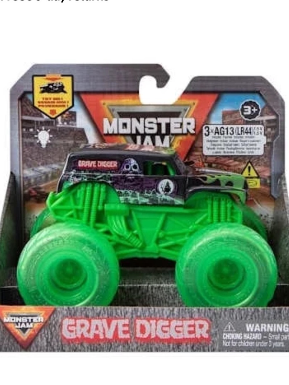 Monster Jam Grave Digger 1:43 Light-Up Wheels Truck